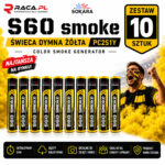 Zestaw 10 żółtych świec dymnych S60 Smoke PC2S1Y Sokara T1