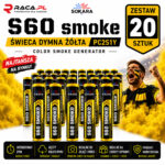 Zestaw 20 żółtych świec dymnych S60 Smoke PC2S1Y Sokara