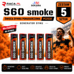 Zestaw 5 pomarańczowych świec dymnych S60 Smoke PC2S1O Sokara