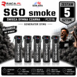 Zestaw 5 świec dymnych czarnych S60 Smoke Sokara PC2S1BL