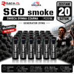 Zestaw 20 świec dymnych czarnych S60 Smoke Sokara PC2S1BL