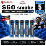 Zestaw 5 świec dymnych niebieskich S60 Smoke Sokara PC2S1B