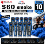 Zestaw 10 świec dymnych niebieskich S60 Smoke Sokara PC2S1B