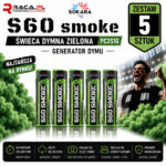 Zestaw 5 świec dymnych zielonych S60 Smoke Sokara PC2S1G