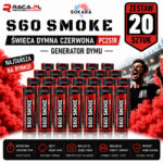 Zestaw 20 świec dymnych czerwonych S60 Smoke Sokara PC2S1R