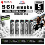 Zestaw 5 świec dymnych białych S60 Smoke Sokara PC2S1W