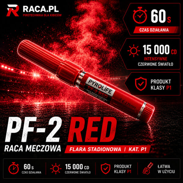 Raca czerwona metalowa meczowa PF-2/RED