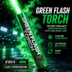 Flara stroboskopowa zielona Green Strobe JF103/G Jorge – zielony migający ogień bengalski z intensywnym światłem stadionowym.