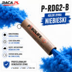 Świeca dymna dwustronna P-RDG2-B Pyrolife – niebieski gęsty dym, profesjonalny generator dymu RACA.PL