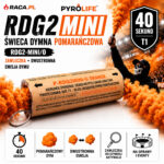 Świeca dymna dwustronna pomarańczowa RDG2-MINI/O Pyrolife T1 z zawleczką – pomarańczowy dym 40 sekund