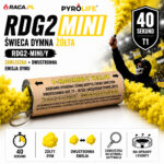 Świeca dymna dwustronna żółta RDG2-MINI/Y Pyrolife T1 z zawleczką – żółty dym 40 sekund