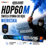 Świeca dymna do ręki niebieska HDP60M Hooligans Klasek T1 – intensywny niebieski dym 60 sekund