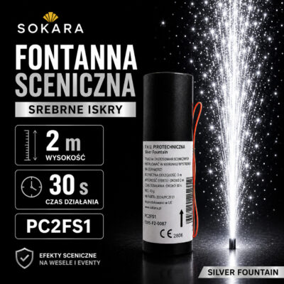 Fontanna sceniczna srebrne iskry 2 m 30 s PC2FS1 Sokara