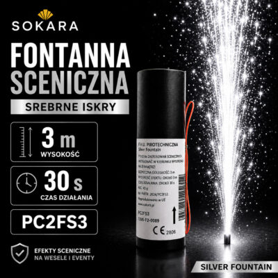 Fontanna sceniczna srebrne iskry 3 m 30 s PC2FS3 Sokara