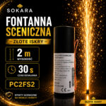 Fontanna sceniczna złote iskry 2 m 30 s PC2FS2 Sokara na wesele