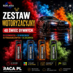 Zestaw motoryzacyjny świec dymnych Sokara 40 sztuk z czerwonym, niebieskim, pomarańczowym i zielonym dymem do sesji samochodowych