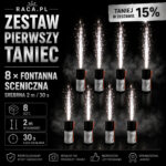 Zestaw Pierwszy Taniec 8 fontann scenicznych srebrnych 2 m 30 s Sokara PC2FS1