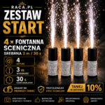 Zestaw Start 4 fontanny sceniczne srebrne 3 m 30 s Sokara PC2FS3